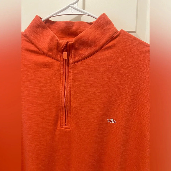 Fish Hippie Orange Zip Up Sweater with Relaxed Fit - Picture 2 of 5